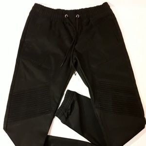 #108 RETRO DISTRIKT COTTON STRETCH MOTO JOGGERS